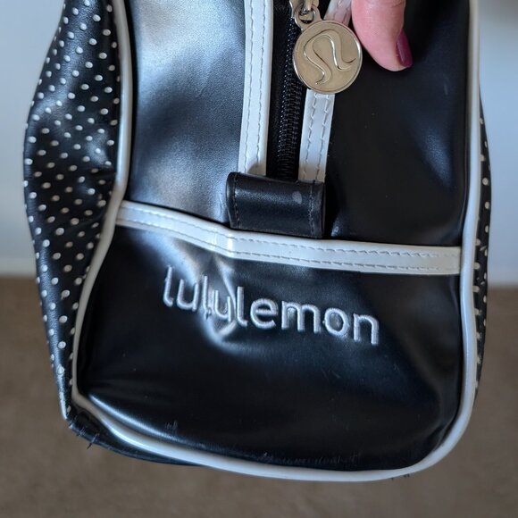 Lululemon - Black & White Polka Dot Top Handle Bag - Picture 6 of 7